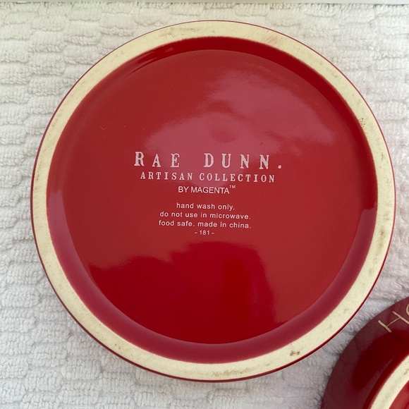 Rae Dunn by Magenta - Red HO HO HO Small Pet Food/Water Bowls - 2-Pack - Picture 8 of 10